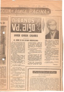 1 Entrevista. Era bien imberbe a pesar de la barba. 14-02-1070