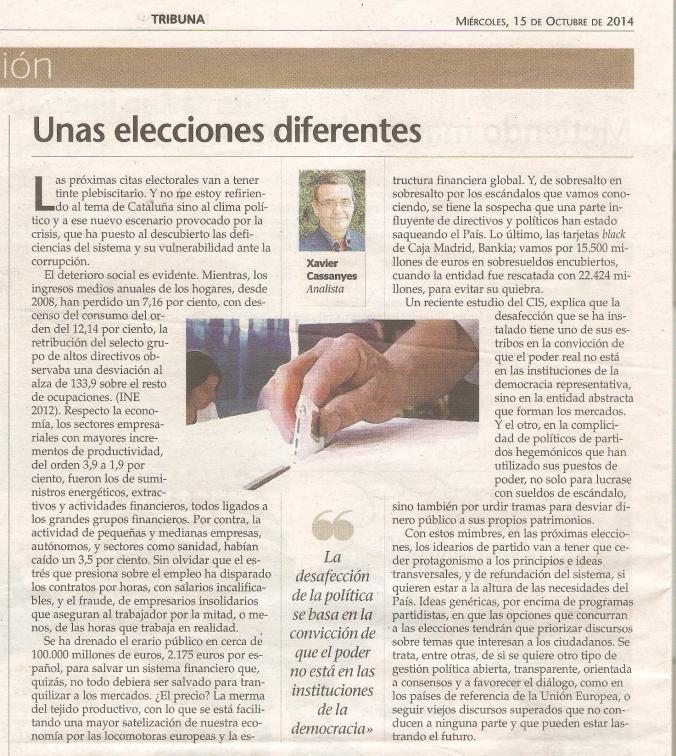 Unas elecciones diferentes