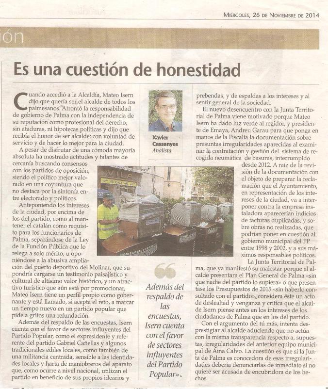 (7) Es una cuestión de honestidad, 26.11.14