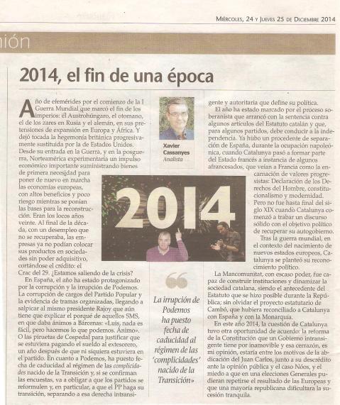 2014, el fin de una época 24.12.14