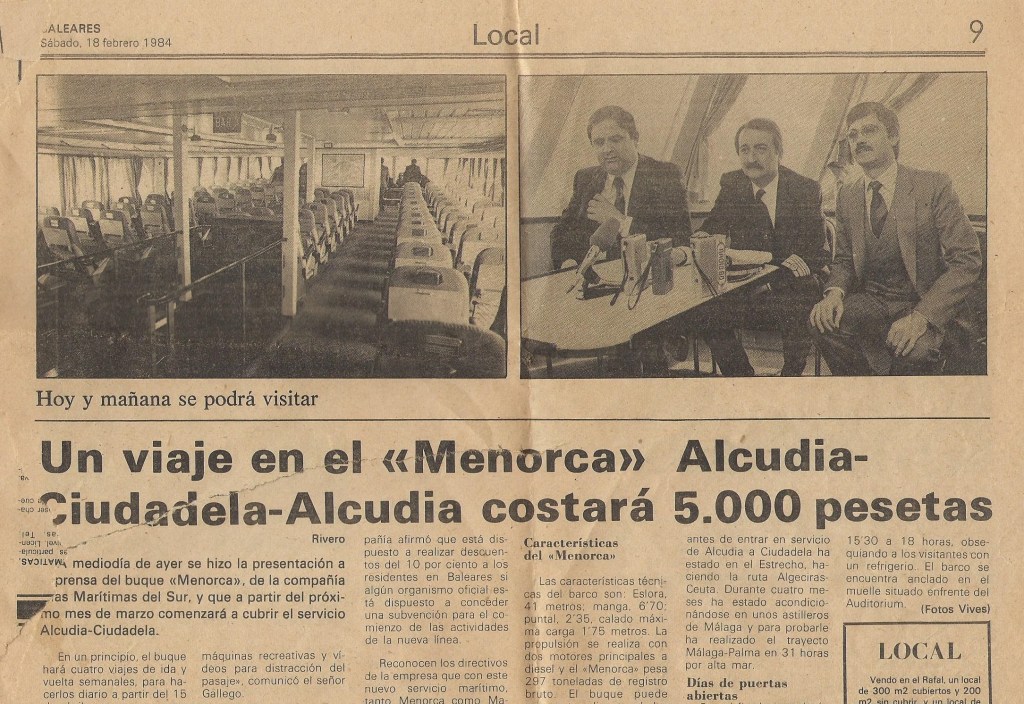 La imagen tiene un atributo ALT vacío; su nombre de archivo es maritimas-del-sur-ferry-menorca-presentacio-febrer-1984.jpg